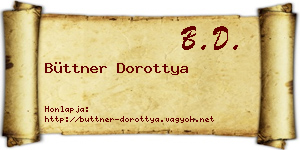 Büttner Dorottya névjegykártya